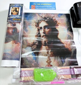 Haft Diamentowy Mozaika Diamond Painting Jezus W Cierniowej Koronie