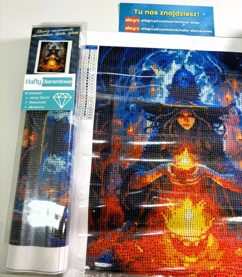 Haft Diamentowy Mozaika Diamond Painting Mozaika Czarownica Wiedżma Magia Energia