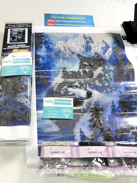 Haft Diamentowy Mozaika Diamond Painting Wilki Góry