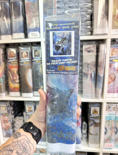 Haft Diamentowy Mozaika Diamond Painting Wilki Góry