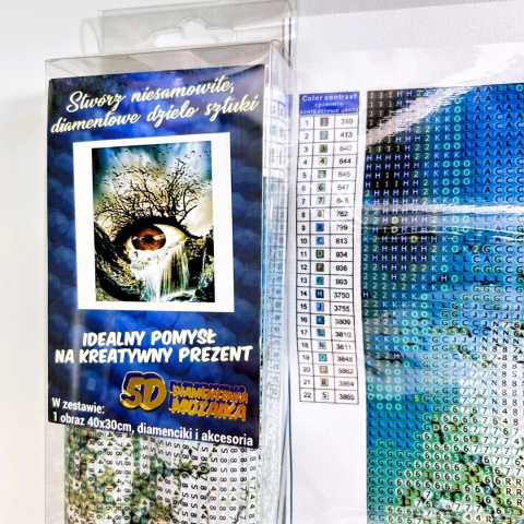 HAFT DIAMENTOWY WODOSPAD OKO DRZEWO DIAMOND PAITING MOZAIKA ZESTAW 5D