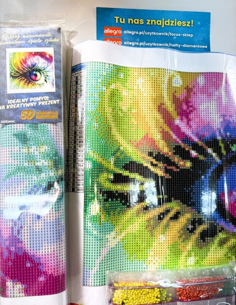 Haft Diamentowy Oko Oczy Mozaika Diamond Painting Zestaw