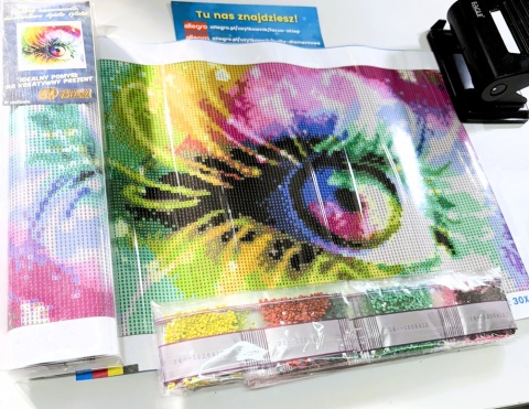 Haft Diamentowy Oko Oczy Mozaika Diamond Painting Zestaw
