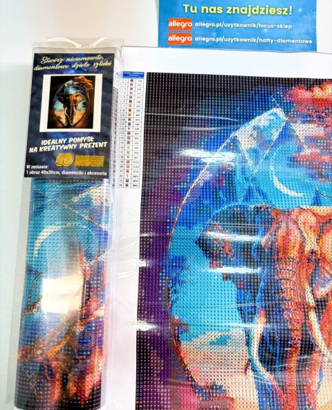 Haft Diamentowy Słoń Drzewo Mozaika Diamond Painting Zestaw Wyklejanka