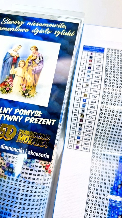 HAFT DIAMENTOWY ŚWIĘTA RODZINA JEZUS MOZAIKA DIAMOND PAITING ZESTAW 5D