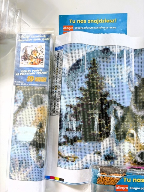 AFT DIAMENTOWY WILKI DIAMOND PAITING ZESTAW 5D