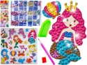 Haft Diamentowy Mozaika Diamentowa Naklejki Zestaw 21 Naklejek Dla Dzieci Syrenka