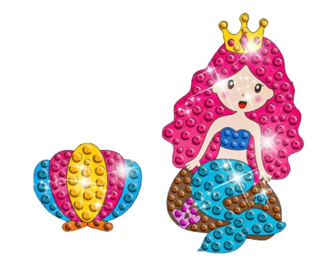 Haft Diamentowy Mozaika Diamentowa Naklejki Zestaw 21 Naklejek Dla Dzieci Syrenka