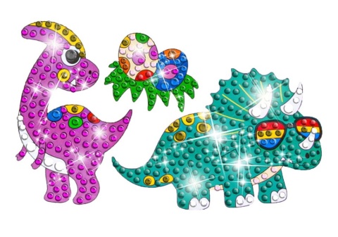 Haft Diamentowy Mozaika Diamentowa Naklejki Zestaw Dinozaury Dla Dzieci 18 Naklejek