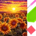 Haft Diamentowy Mozaika Wyklejanka 30x40cm Diamond Painting Kwiaty Krajobraz