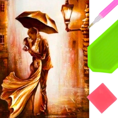 Haft Diamentowy Mozaika Wyklejanka 30x40cm Diamond Painting Para Zakochanych