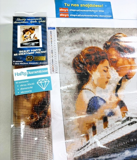 Haft Diamentowy Mozaika Wyklejanka 30x40cm Diamond Painting Titanic Statek