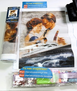Haft Diamentowy Mozaika Wyklejanka 30x40cm Diamond Painting Titanic Statek