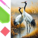 Haft Diamentowy Mozaika Wyklejanka 30x40cm Diamond Painting Żuraw Czapla 5D