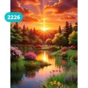 Haft Diamentowy Mozaika Wyklejanka 30x40 Diamond Painting Krajobraz Zachód