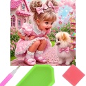 Haft Diamentowy Mozaika Wyklejanka 30x40cm Diamond Painting Pomeranian Pies