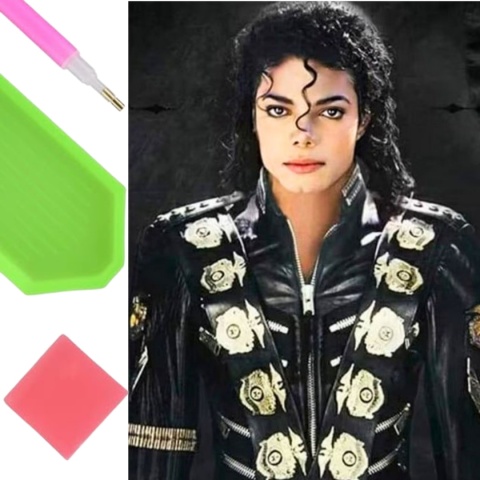 Haft Diamentowy Mozaika Wyklejanka 30x40cm Diamond Painting Michael Jackson