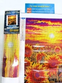 Haft Diamentowy Mozaika Wyklejanka 30x40cm Diamond Painting Kwiaty Krajobraz