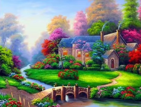 (50x40) Haft Diamentowy Diamond Painting Mozaika Wyklejanie Diamencikami