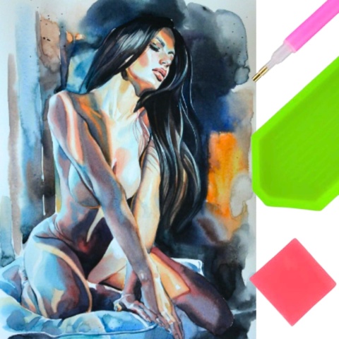 Haft Diamentowy Mozaika Diamond Painting Kobieta  30x40cm Zestaw 5D