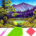 Haft Diamentowy Mozaika Diamond Painting Góry Krajobraz Pejzaż