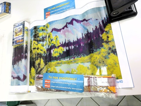 Haft Diamentowy Mozaika Diamond Painting Góry Krajobraz Pejzaż