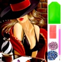 Haft Diamentowy Mozaika Kobieta w Kapeluszu Diamond Painting