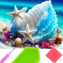 Haft Diamentowy Muszelka Plaża Mozaika Diamond Painting Zestaw Wyklejanka