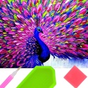 Haft Diamentowy Paw Kolorowy Diamond Painting Mozaika Zestaw Kreatywny