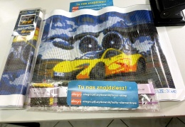 Haft Diamentowy Żółty Samochód Auto Mozaika Diamond Painting Zestaw