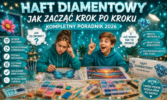Haft diamentowy – jak zacząć krok po kroku (nawet jeśli nigdy nic nie wyklejałeś) Poradnik 2026