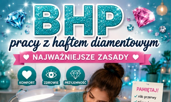 BHP pracy z haftem diamentowym – najważniejsze zasady 💎✨